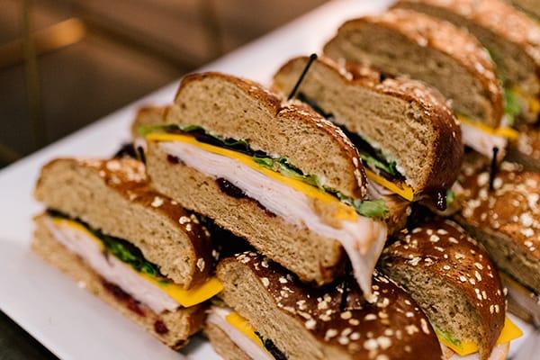 Sandwiches on a serving plate